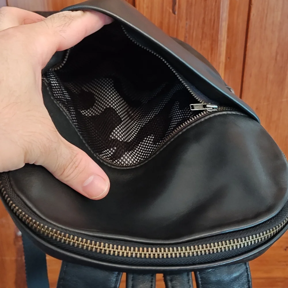 Small real leather backpack - Picture 4 of 6